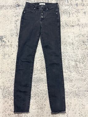 Madewell Black Skinny High-Rise Jeans with Button-Fly